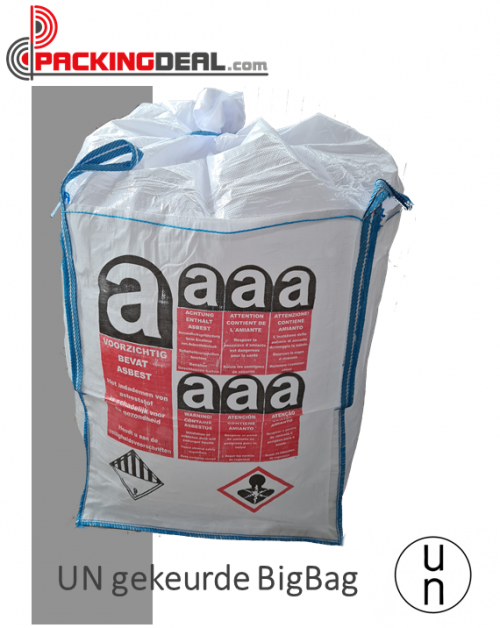 UN BigBag met Asbest Logo PE Binnenzak